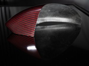 Maserati Grecale Mirror Covers - Carbon Fiber - Caps - Feroce Carbon - Red Carbon